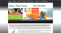 Desktop Screenshot of annascleanhouse.com